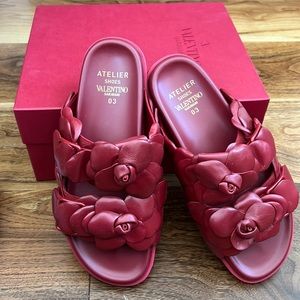 Valentino Atelier 03 Rose Edition Slide Sandals